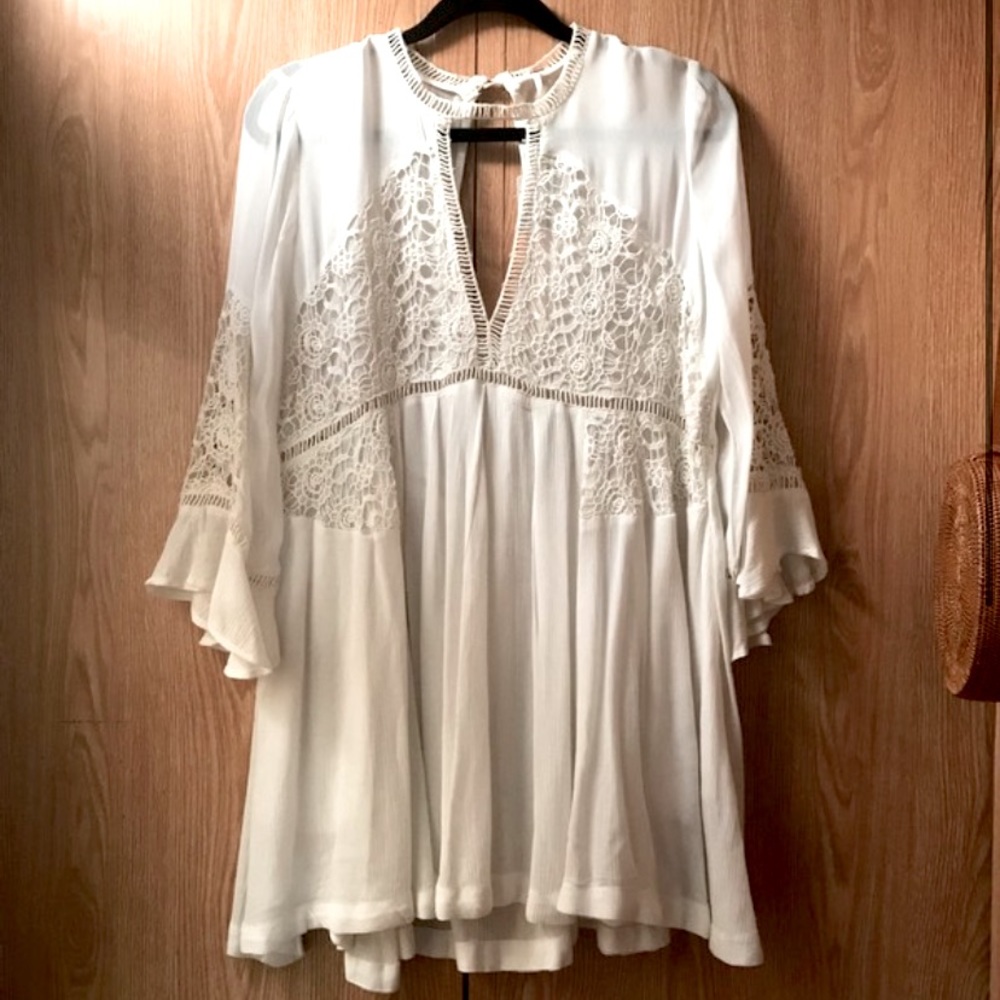 🌸NWT Free People Mini Dress Boho Lace